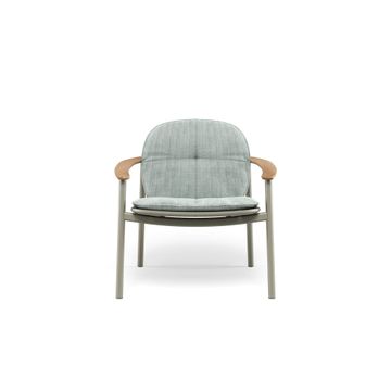 lounge chair alu-teak / outside in Aluminium-Teak - Collection Twins by Emu - view 5