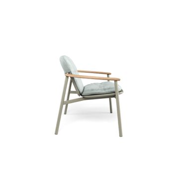 lounge chair alu-teak / outside in Aluminium-Teak - Collection Twins by Emu - view 6