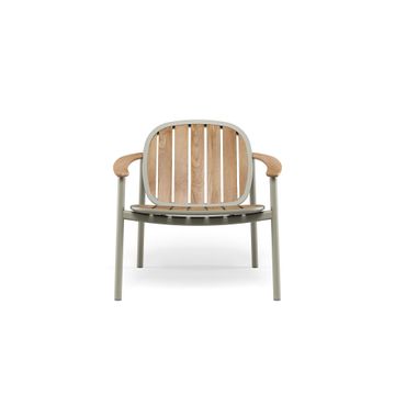 lounge chair alu-teak / outside in Aluminium-Teak - Collection Twins by Emu - view 2
