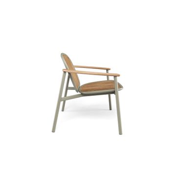 lounge chair alu-teak / outside in Aluminium-Teak - Collection Twins by Emu - view 3