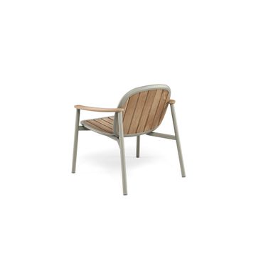 lounge chair alu-teak / outside in Aluminium-Teak - Collection Twins by Emu - view 4