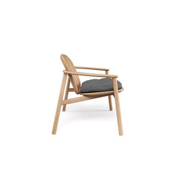 Teak lounge chair for garden / outside in Teak - Collection Twins by Emu - view 3