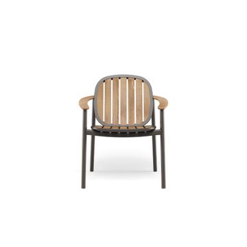 armchair alu-teak / outside in - Collection Twins by Emu - view 2