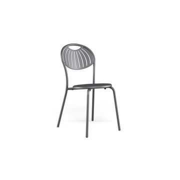 barstool / outside in Steel - Collection Coupole by Emu - view 6