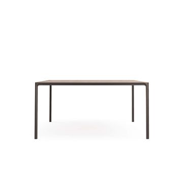 8 seats porcelain stoneware top square table / outside in Aluminium - Collection Terramare by Emu - view 2