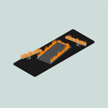 Sky Square Front Gasfire by Element4 - view 4