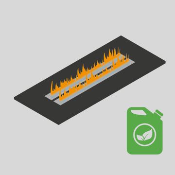 Sky Square Front Bio Bio Ethanol fire by Element4 - view 4