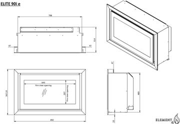 Elite 90 I e Supreme Electric fireplace by Element4 - view 8