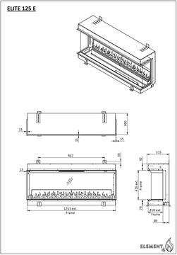 Elite 125 e Supreme Electric fireplace by Element4 - view 8