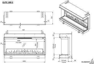 Elite 100 e Supreme Electric fireplace by Element4 - view 8