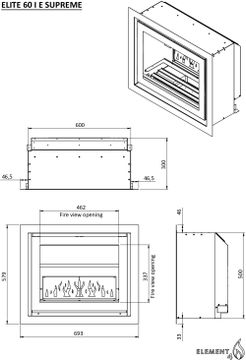 Elite 60 I e Supreme Electric fireplace by Element4 - view 8