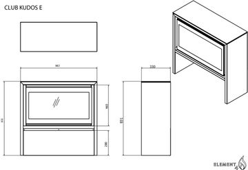 Club Kudos e Electric fireplace by Element4 - view 6