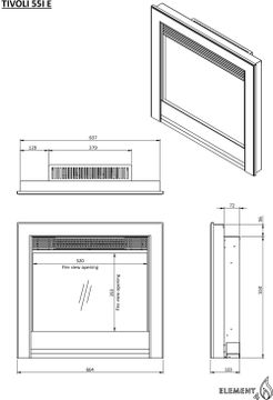Tivoli 55 e Electric fireplace by Element4 - view 6