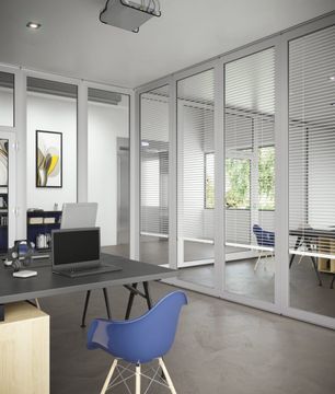 Soundproof glass wall Akustikglas by Estfeller Pareti - view 5