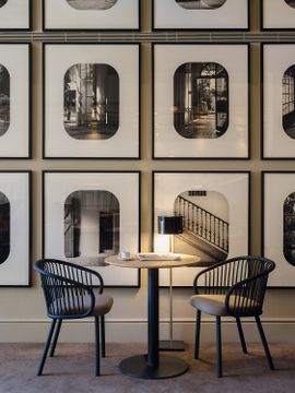 Huma dining armchair with metal legs by EXPORMIM - view 3