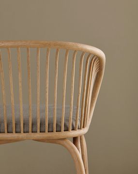Huma dining armchair with rattan legs by EXPORMIM - view 2