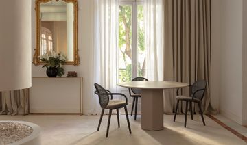 Loop dining armchair with solid wood legs by EXPORMIM - view 3