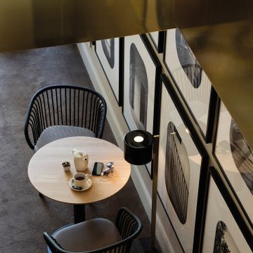 Huma dining armchair with solid wood legs by EXPORMIM - view 2