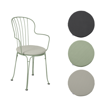 Galette Skin Cushion for Luxembourg seats, outdoor cushion The Basics by Fermob - view 3