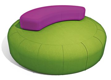 Luna - Bench with Backrest for Locker Rooms by FIT INTERIORS - view 4
