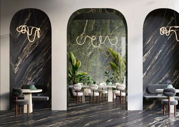 Marmi Maximum Nero Damascato by Fiandre Architectural Surfaces - view 7