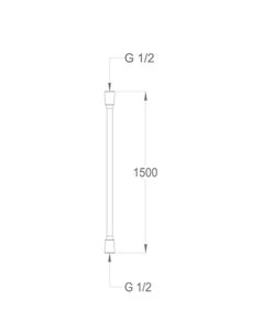 Shower slide bars Pvc hose, 1500 mm by Fir Italia - view 2