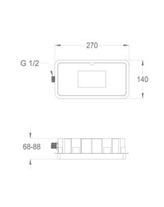 Built-in parts Built-in part for built-in wall-mounted cascade water spout 1/2’’ by Fir Italia - view 2