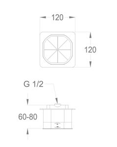 Built-in parts Built-in part for lateral shower body spray by Fir Italia - view 2