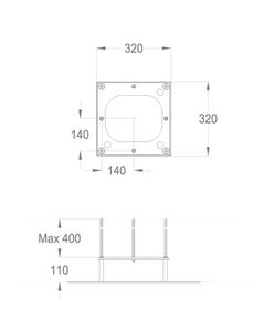 Built-in parts Built-in part for ceiling-mounted shower head, including connecting cable and transformer by Fir Italia - view 2