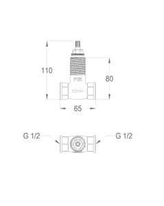 Built-in parts Built-in part for wall-mounted straight stop, left by Fir Italia - view 2
