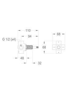 Built-in parts Built-in part for two-way diverter valve by Fir Italia - view 2