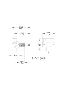 Built-in parts Built-in part for three-way diverter valve by Fir Italia - view 2