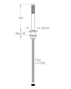 Doda 67 Deck-mounted hand shower by Fir Italia - view 2