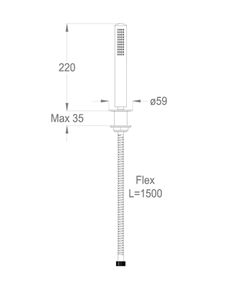 Synergy Open 93 Deck-mounted hand shower by Fir Italia - view 2