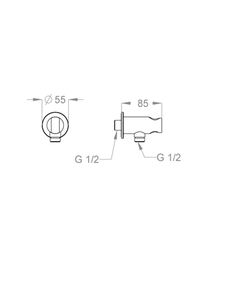 Shower slide bars Built-in support for hand shower by Fir Italia - view 2