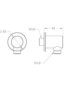 Shower slide bars Wall water inlet by Fir Italia - view 2