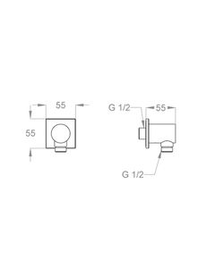 Shower slide bars Wall water inlet by Fir Italia - view 2