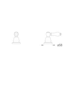 Melrose 21 External part for wall-mounted built-in straight stop cold by Fir Italia - view 2