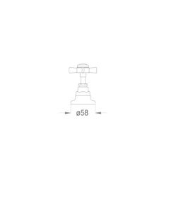 Canterbury 30 External part for wall-mounted built-in straight stop cold by Fir Italia - view 2