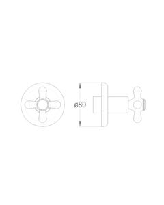 Alison 33 External part for wall-mounted built-in diverter by Fir Italia - view 2
