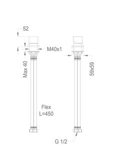 Daily Cube 45 Deck-mounted mixer for water spout by Fir Italia - view 2