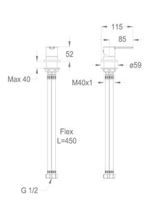 Sweet 46 Deck-mounted mixer for water spout by Fir Italia - view 2