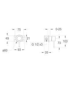 CleoSteel 48 Wall-mounted built-in mixer by Fir Italia - view 2
