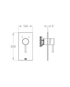CleoSteel 48 External part for wall-mounted built-in one-way shower mixer by Fir Italia - view 2