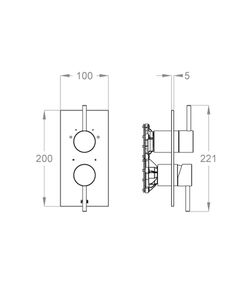CleoSteel 48 External part for wall-mounted built-in shower mixer with three-way diverter by Fir Italia - view 2