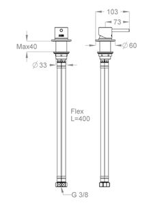 CleoSteel 48 Deck-mounted mixer for water spout by Fir Italia - view 2