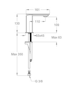 PlaySteel 58 Wash basin mixer, 130 mm high, center distance 110 mm long, without pop-up drain by Fir Italia - view 2