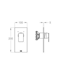 PlaySteel 58 External part for wall-mounted built-in one-way shower mixer by Fir Italia - view 2