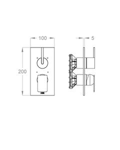 PlaySteel 58 External part for wall-mounted built-in shower mixer with two-way diverter by Fir Italia - view 2