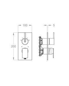 PlaySteel 58 External part for wall-mounted built-in shower mixer with three-way diverter by Fir Italia - view 2